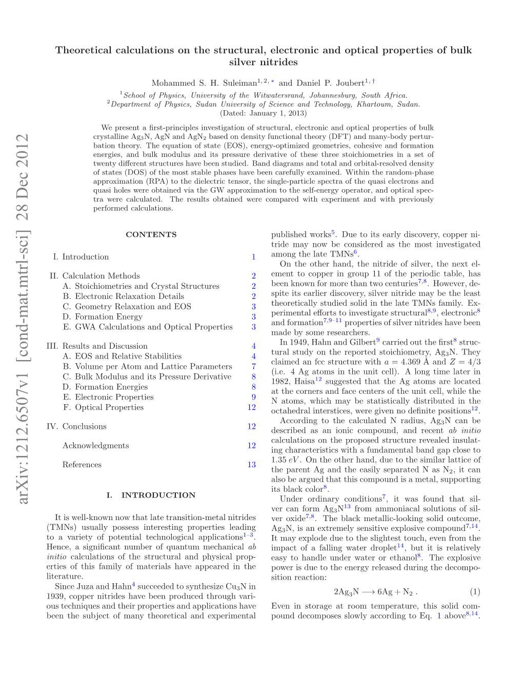 Theoretical Calculations on the Structural, Electronic and Optical