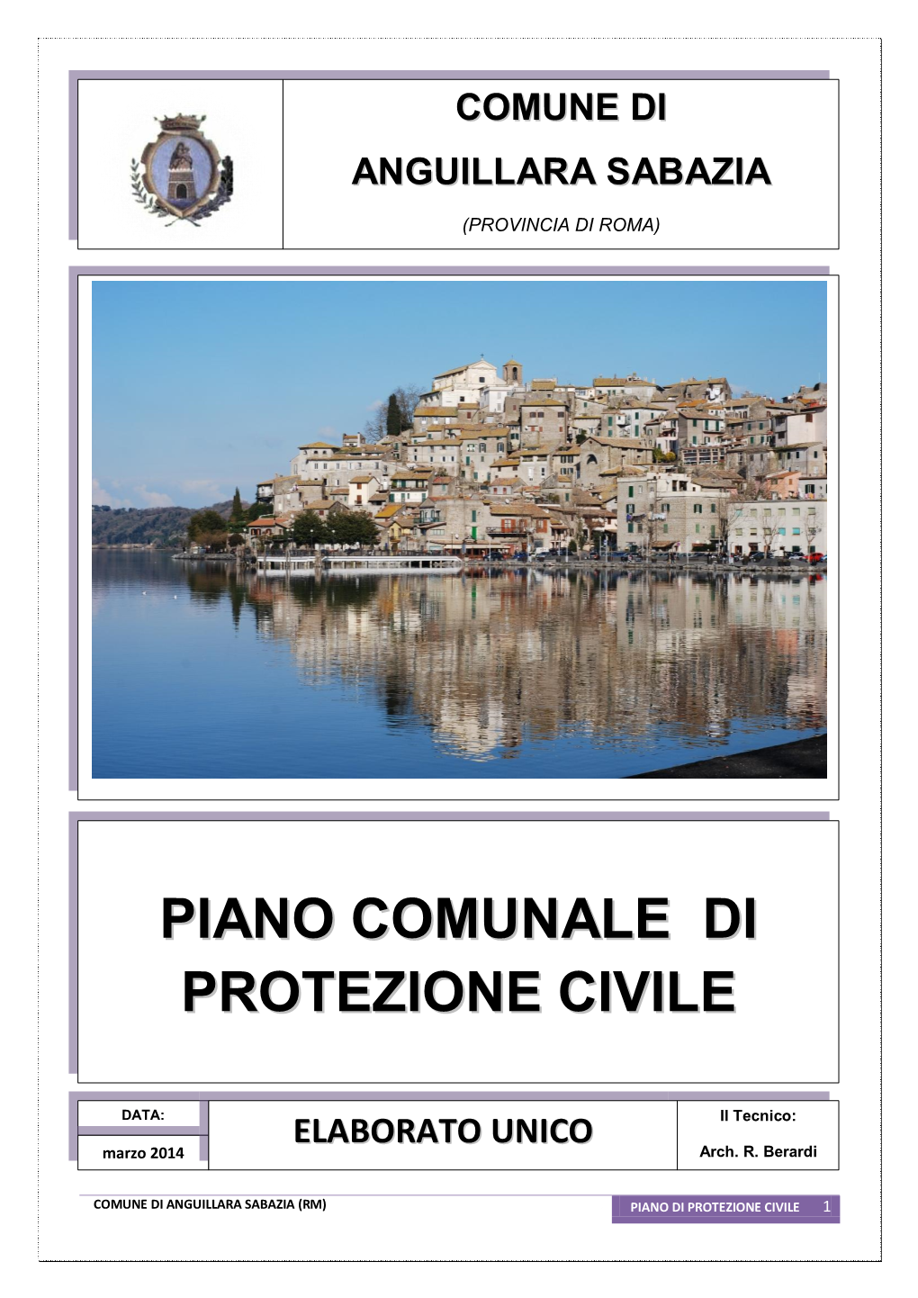 Piano Comunale Di Protezione Civile