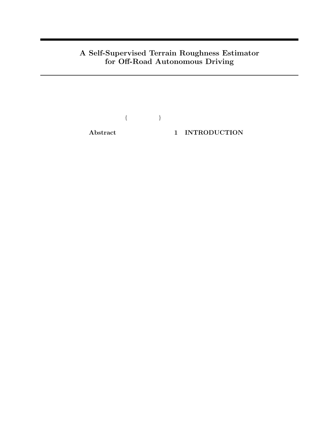 A Self-Supervised Terrain Roughness Estimator for Off-Road Autonomous