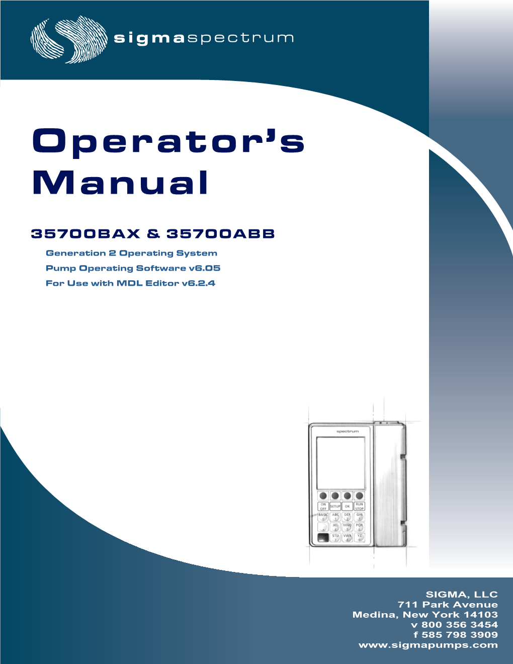 Sigma Spectrum Operator's Manual