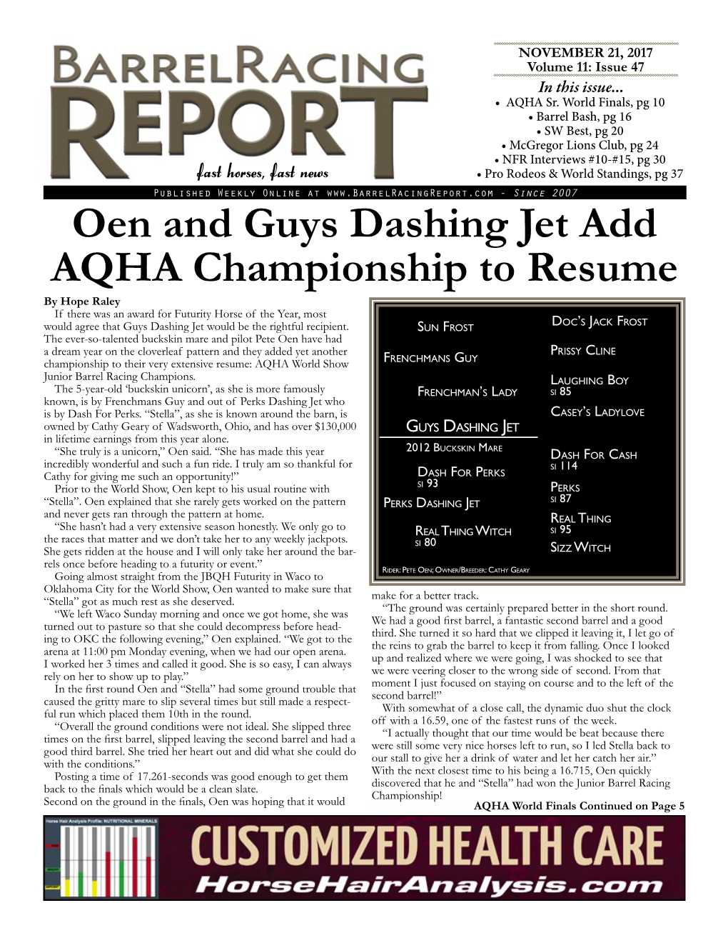 Oen and Guys Dashing Jet Add AQHA Championship to Resume