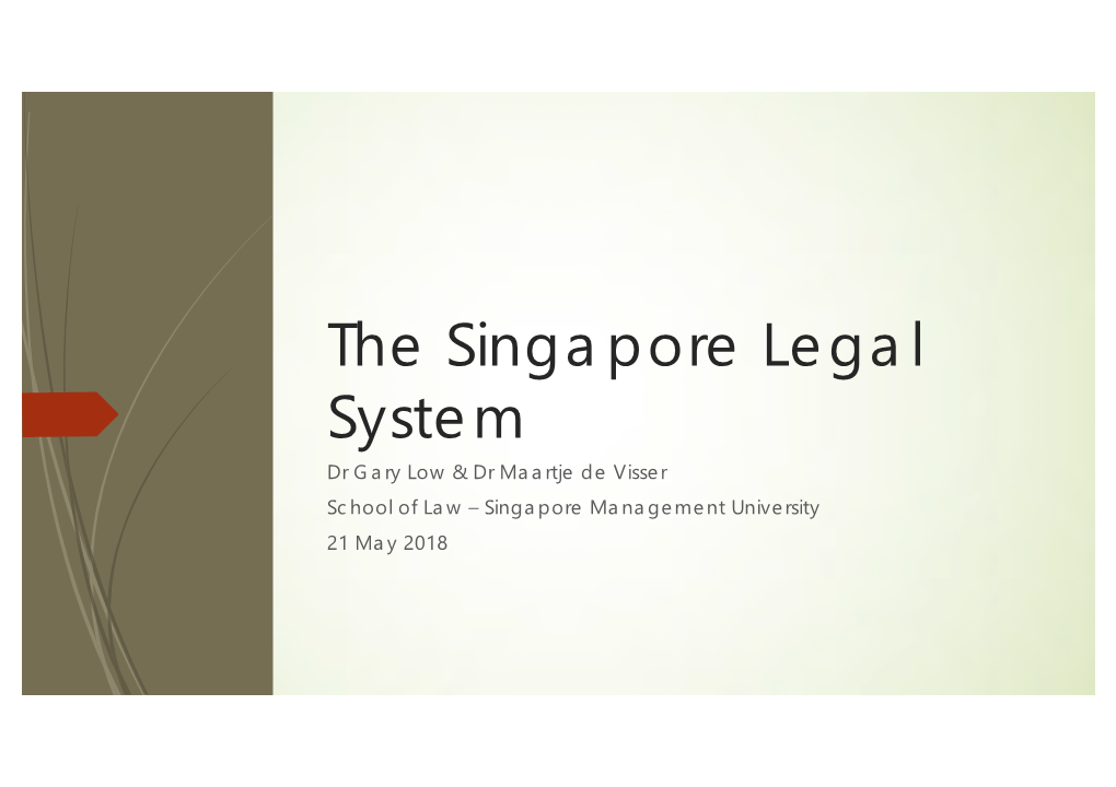 Singapore Legal System