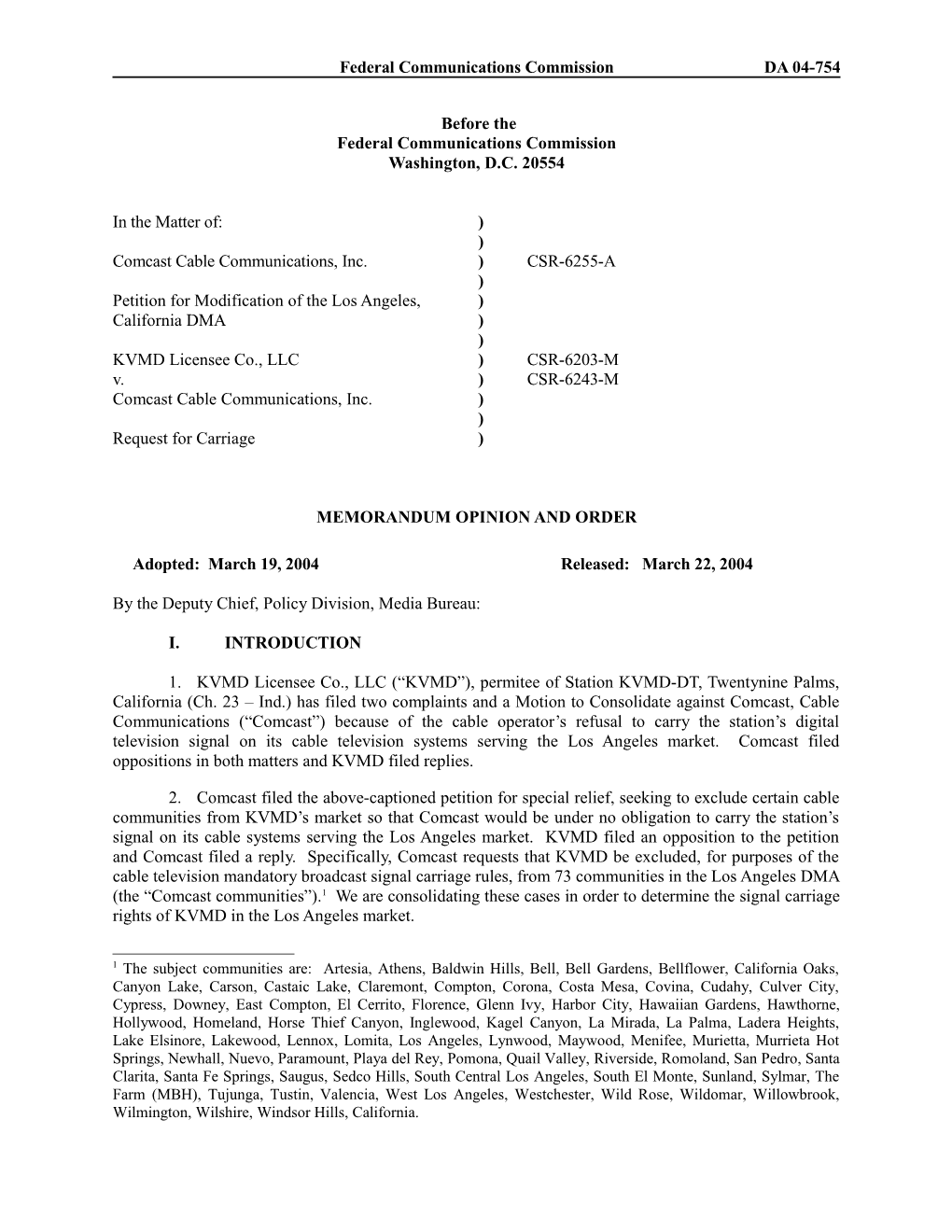 Memorandum Opinion and Order s6