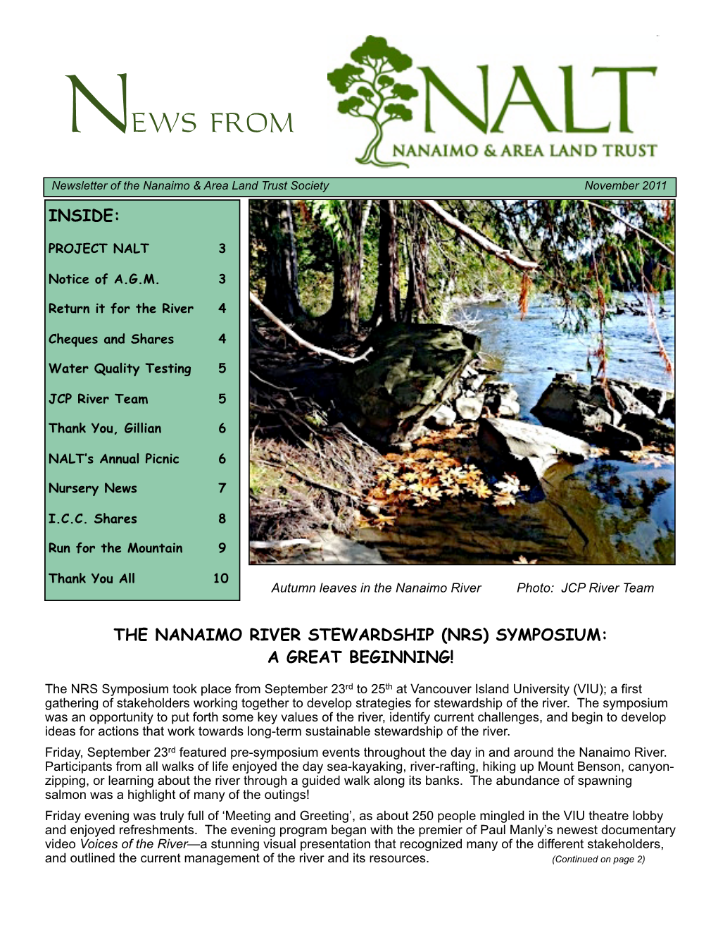 Nalt Newsletter Nov 11