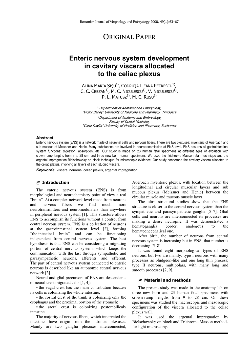 Download PDF Enteric Nervous System Development in Cavitary