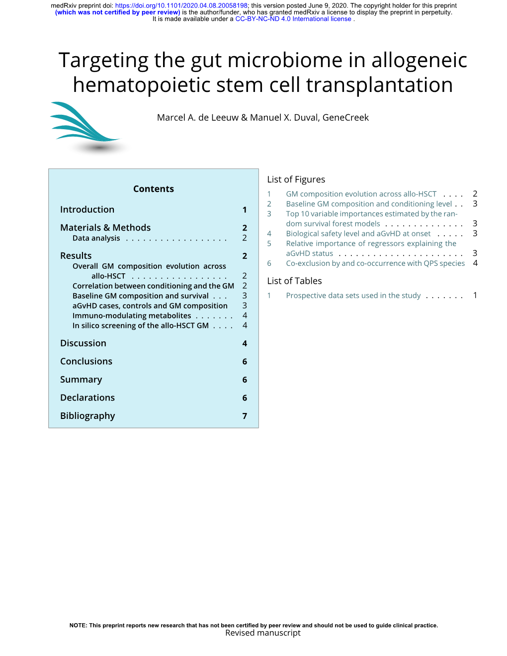 Targeting the Gut Microbiome in Allogeneic Hematopoietic Stem Cell Transplantation