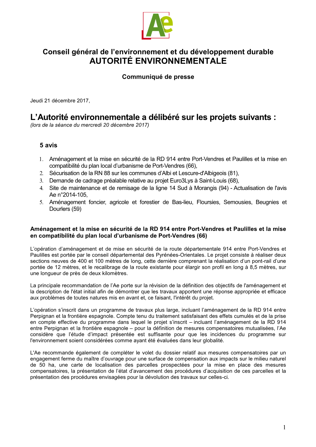 Autorité Environnementale