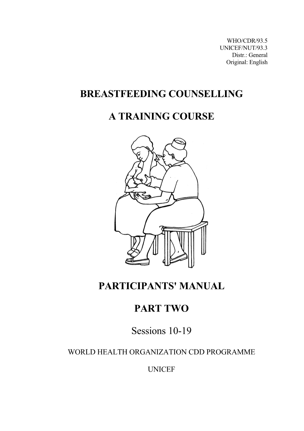 Breastfeeding Counselling a Training Course