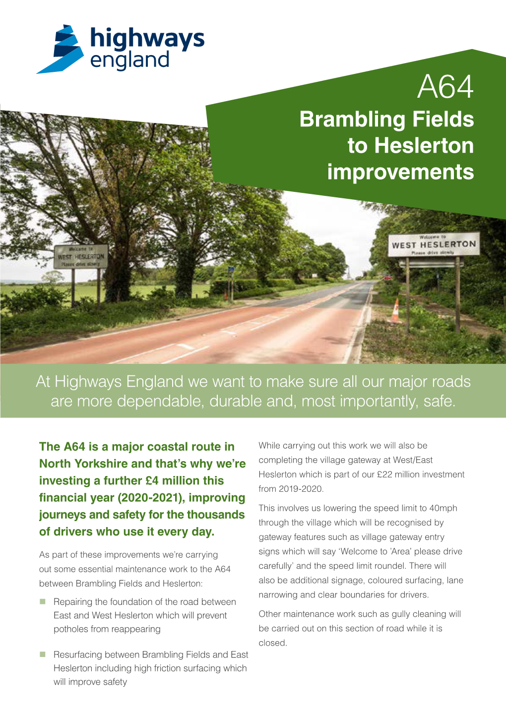Brambling Fields to Heslerton Improvements