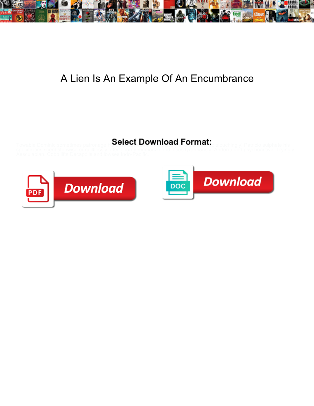 A Lien Is an Example of an Encumbrance