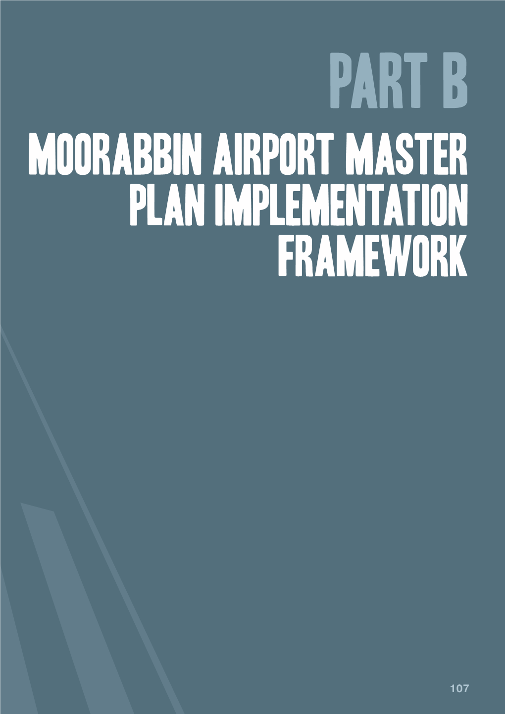 Moorabbin Airport Master Plan Implementation Framework