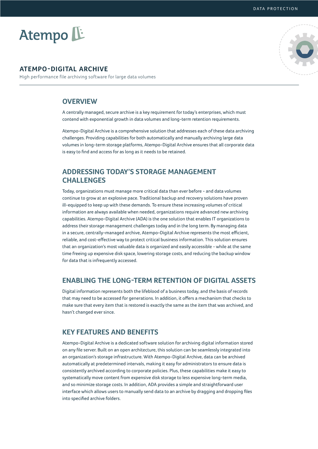 Overview Addressing Today's Storage Management Challenges Enabling