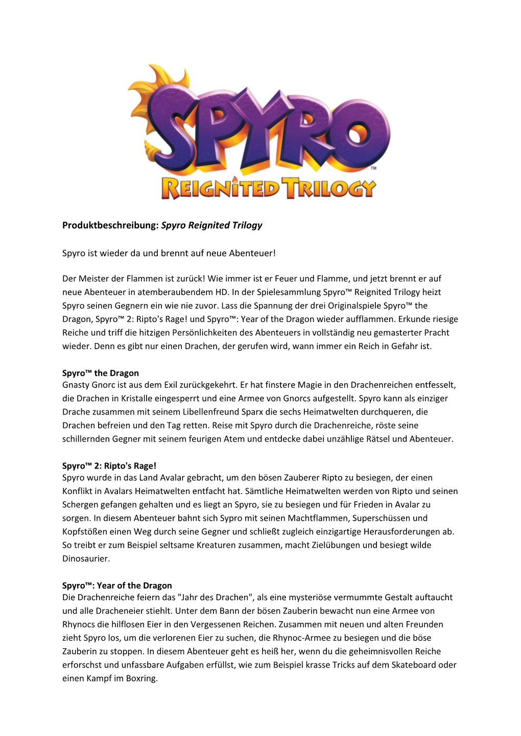 Spyro Reignited Trilogy