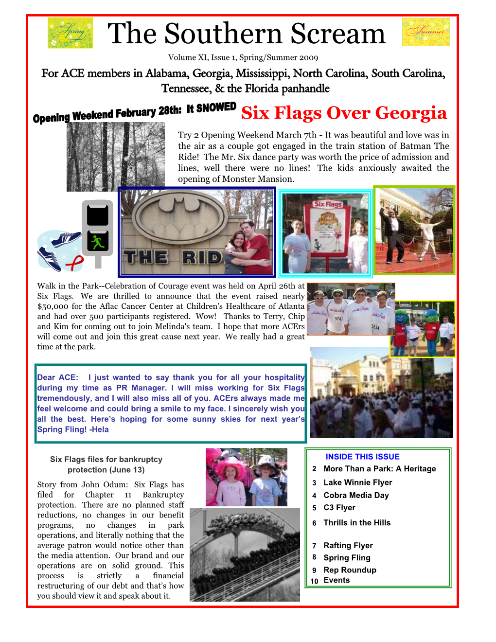 2009 Spring Newsletter