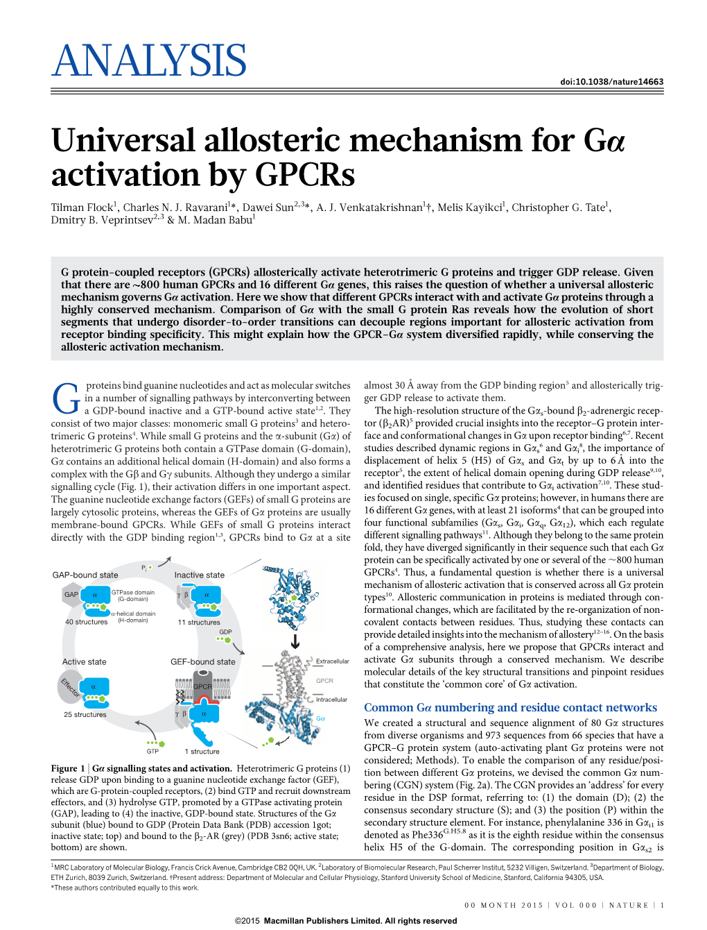 ANALYSIS Doi:10.1038/Nature14663