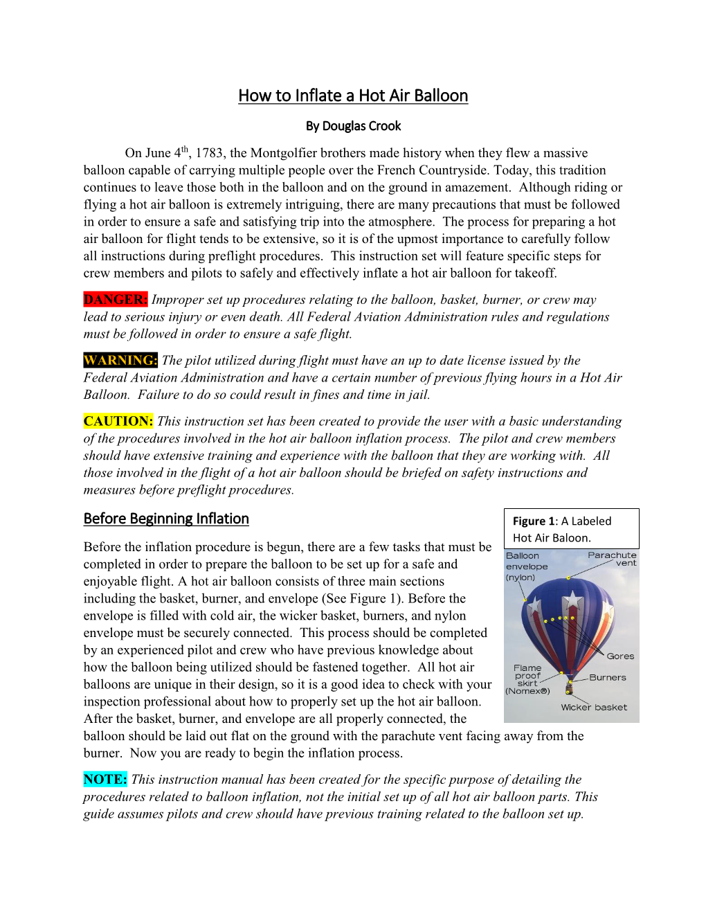 How to Inflate a Hot Air Balloon