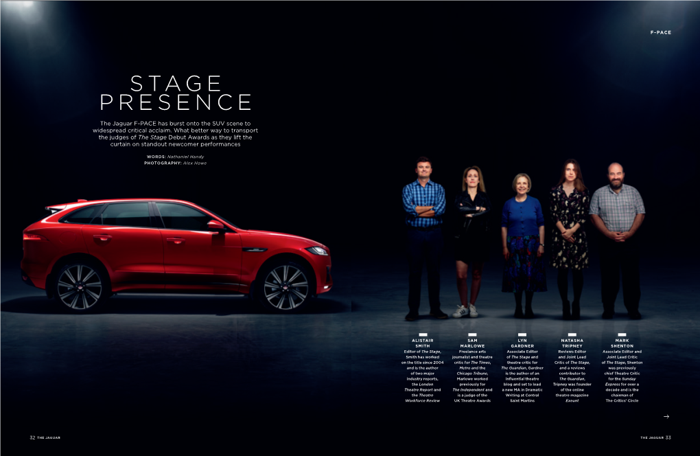 The Stage Debut Awards Profiled with the Jaguar