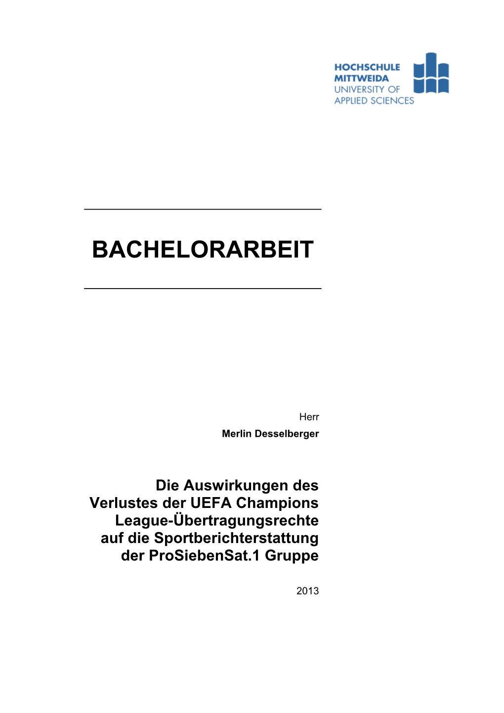 Bachelorarbeit