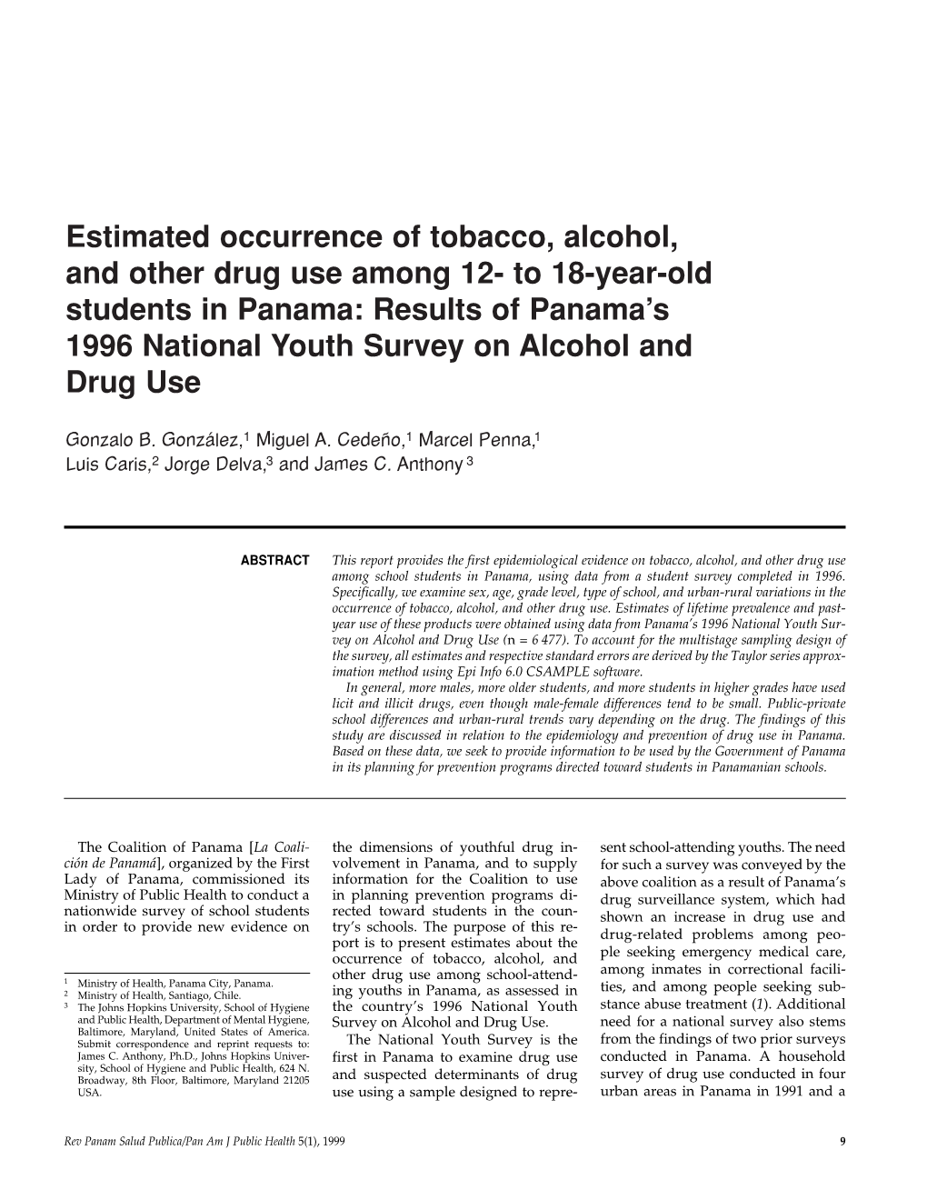 Estimated Occurrence of Tobacco, Alcohol, and Other Drug Use Among 12