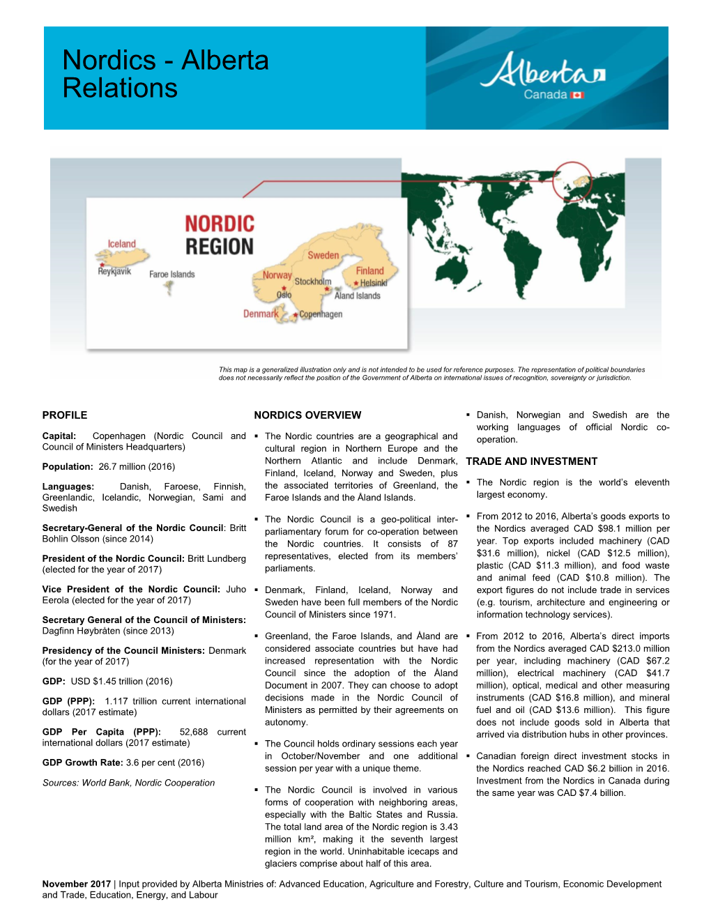 Nordics - Alberta Relations