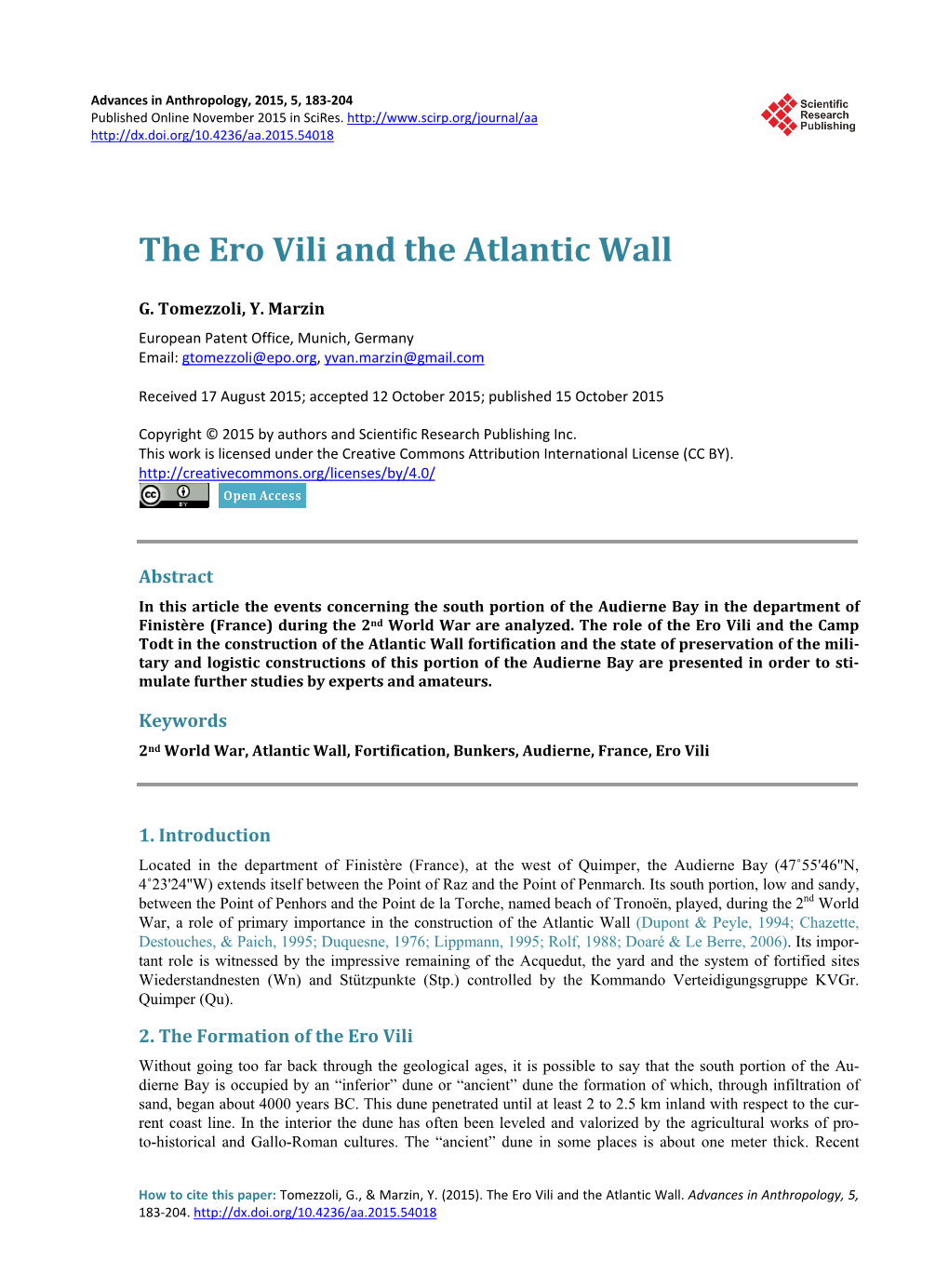 The Ero Vili and the Atlantic Wall