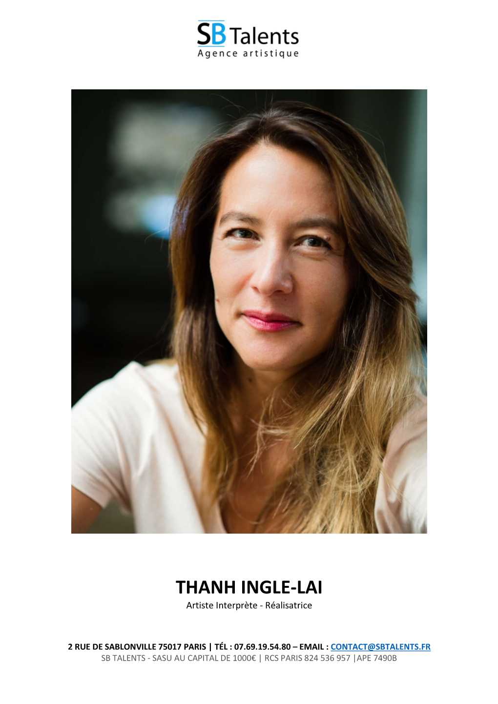 THANH INGLE-LAI Artiste Interprète - Réalisatrice