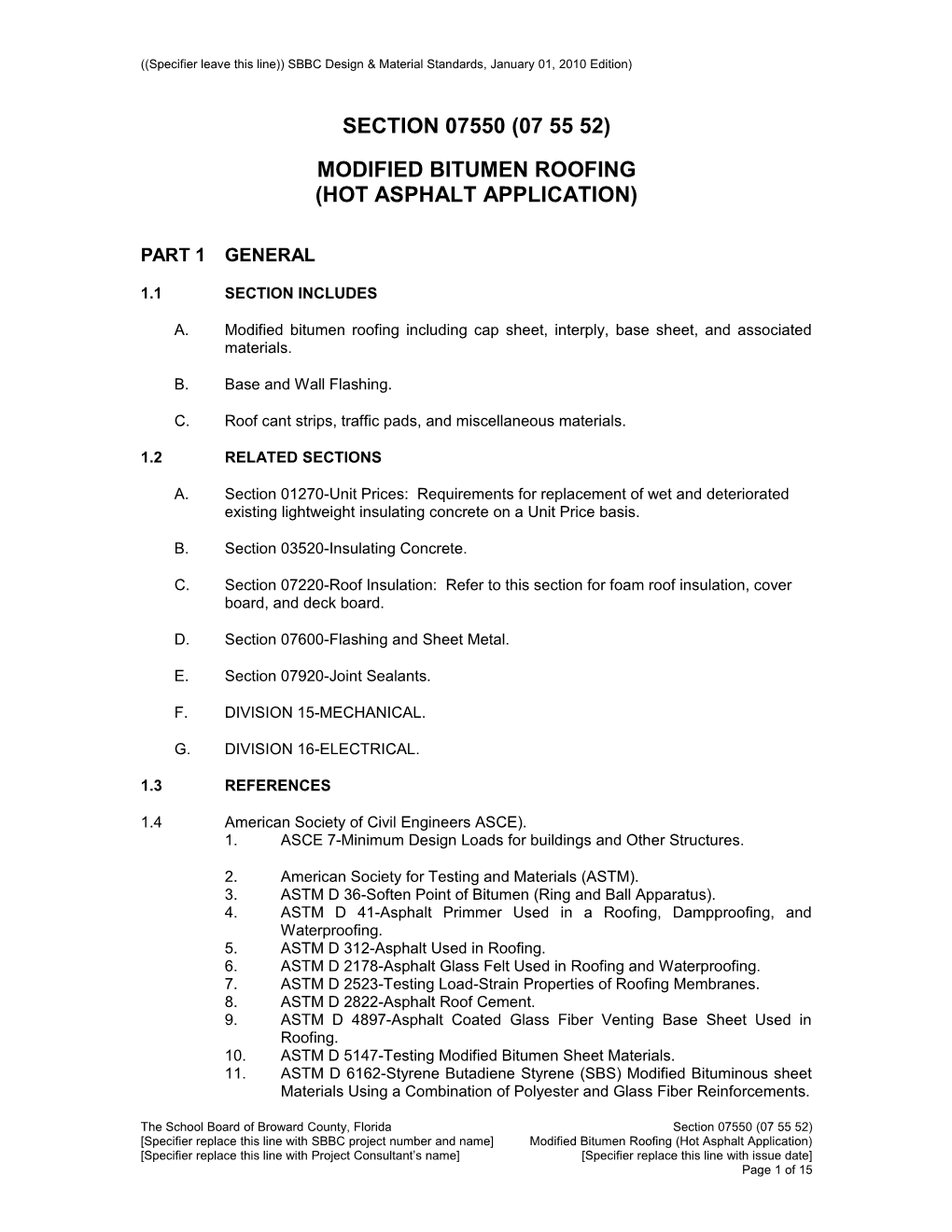 Specifier Leave This Line)) SBBC Design & Material Standards, January 01, 2010 Edition s4