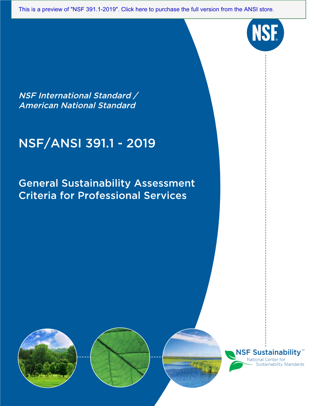 Nsf/Ansi 391.1 - 2019