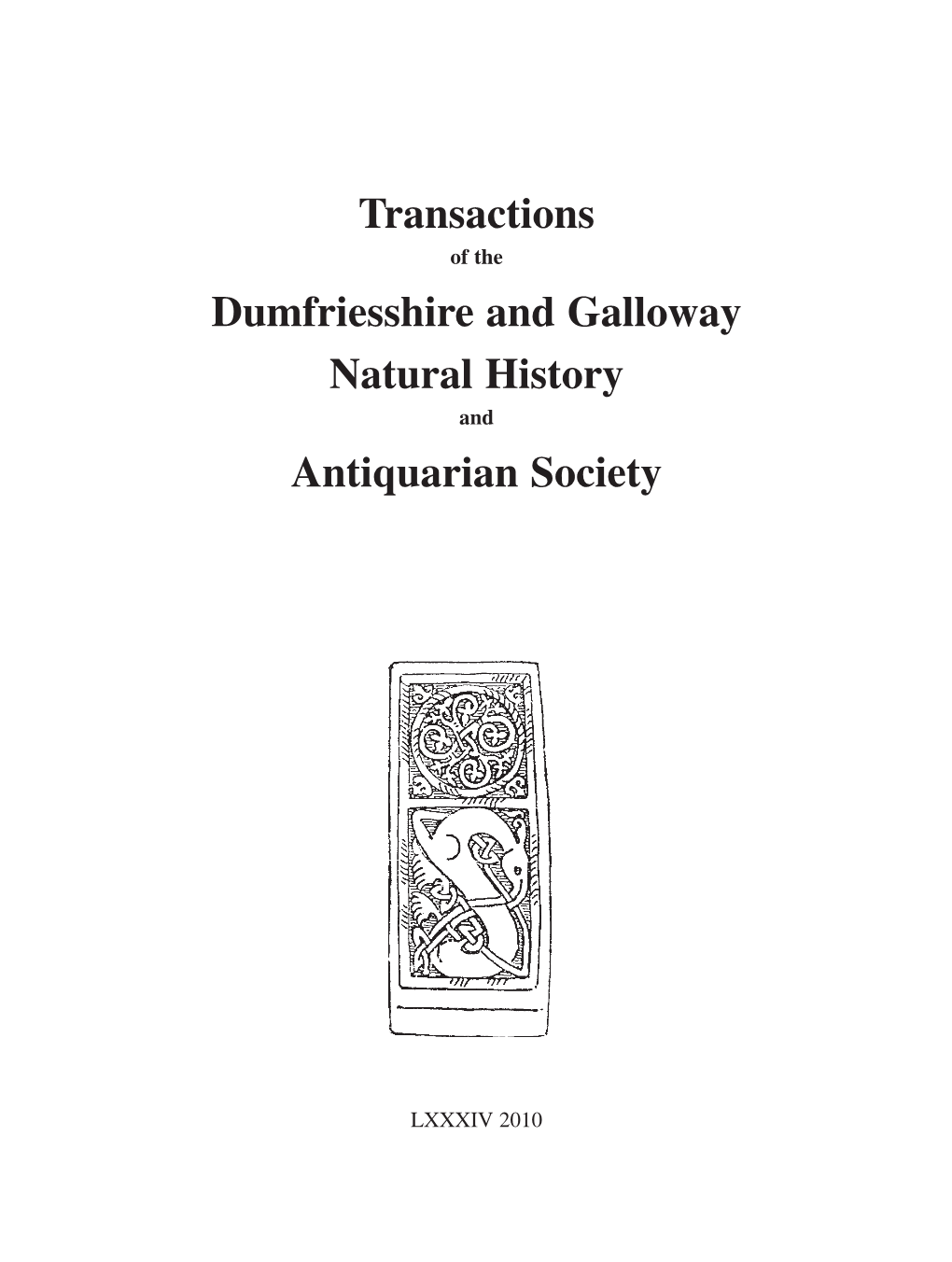 Transactions Dumfriesshire and Galloway Natural History Antiquarian Society