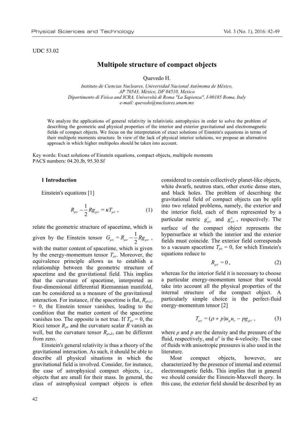 Multipole Structure of Compact Objects