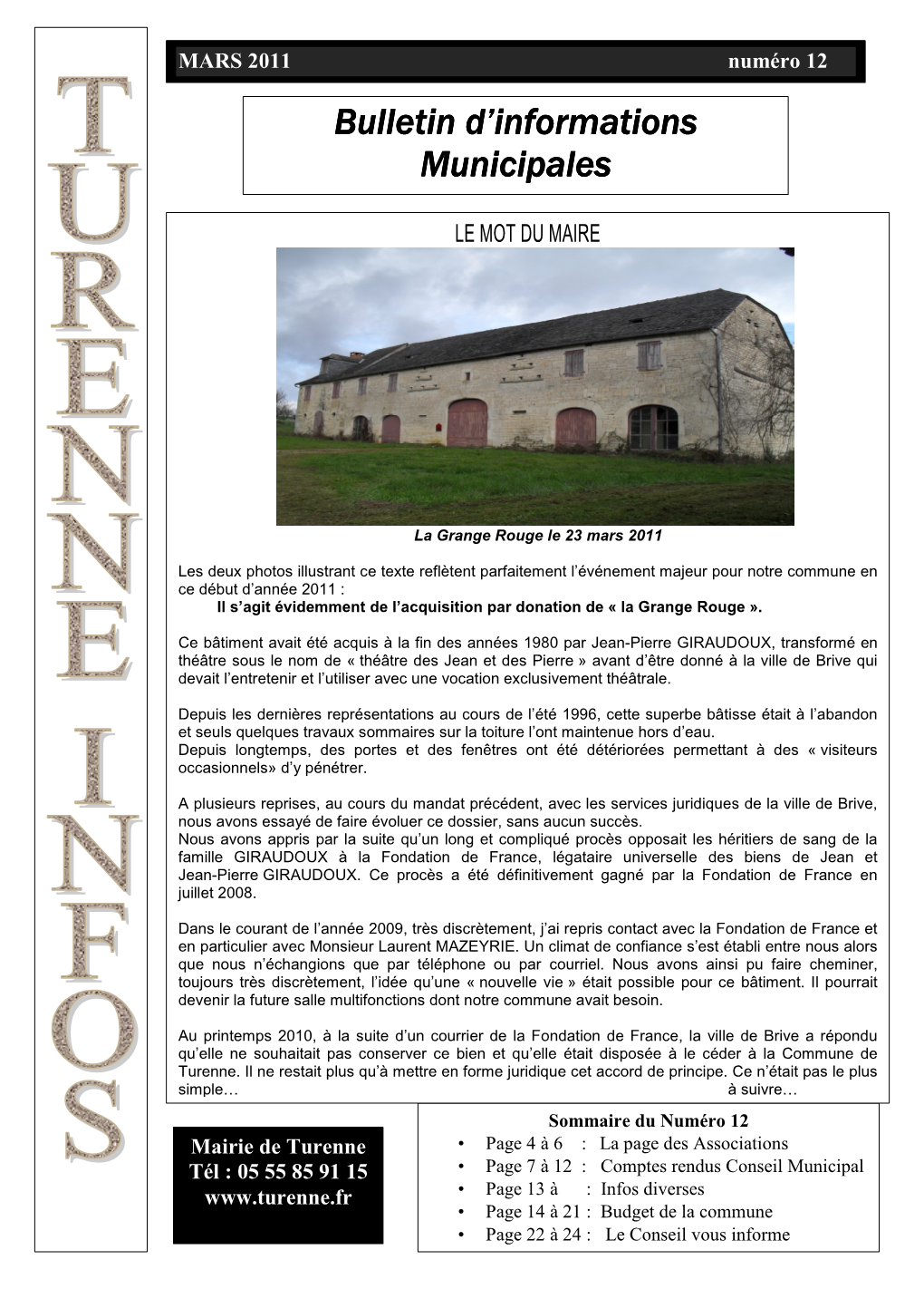 Bulletin D'informations Bulletin D'informations Municipales