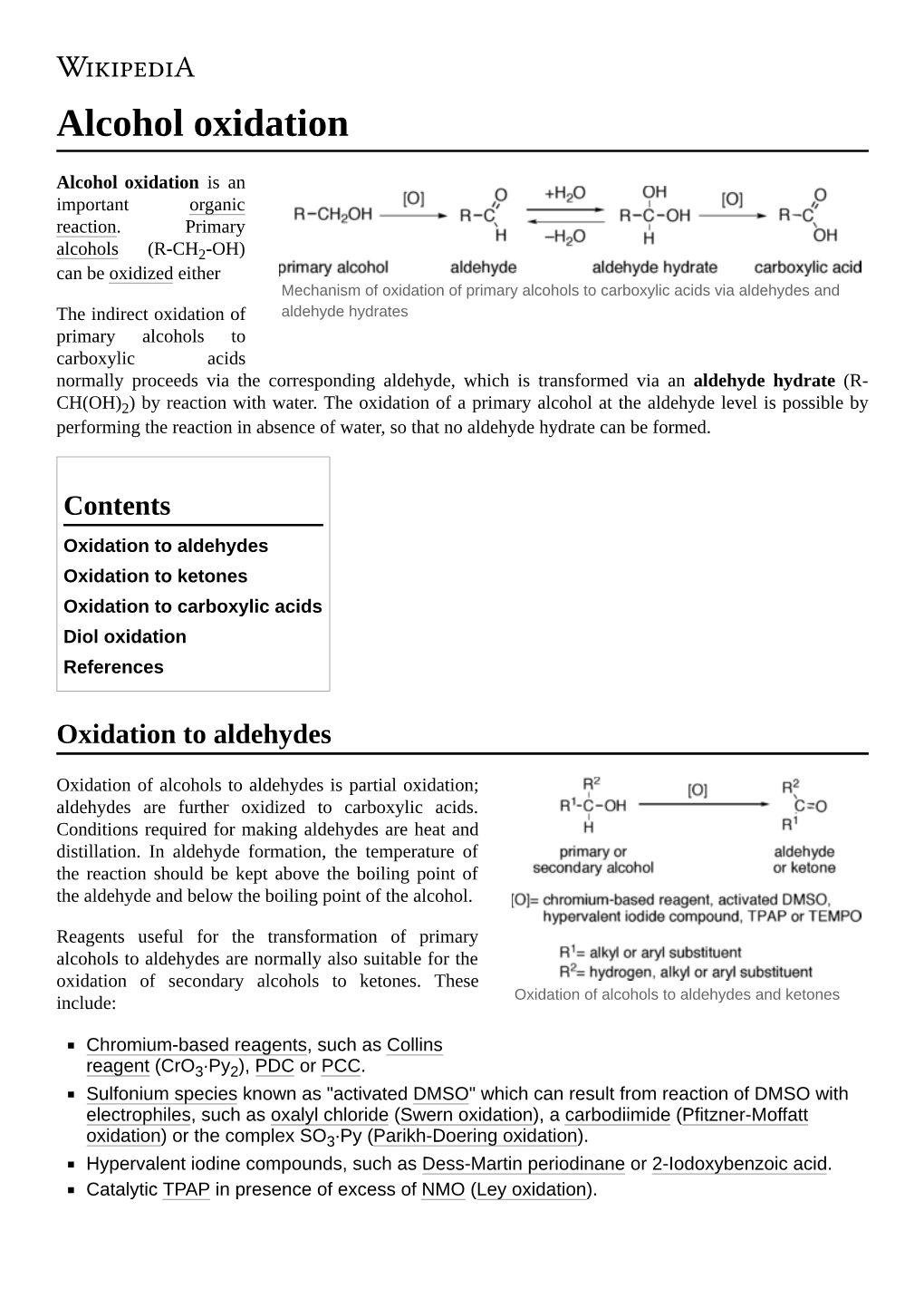 Alcohol Oxidation