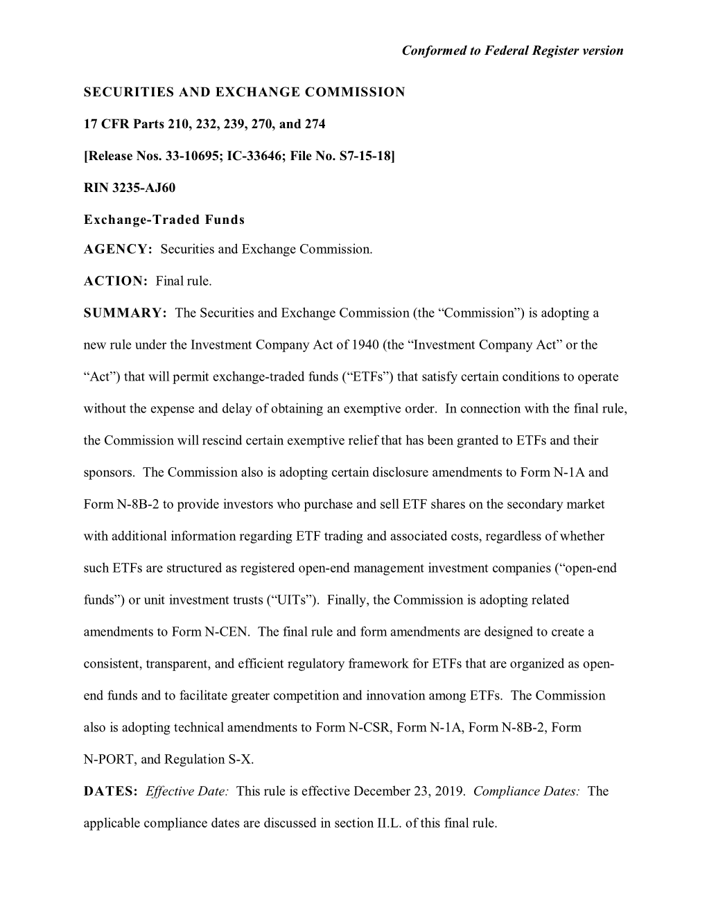 Exchange-Traded Funds