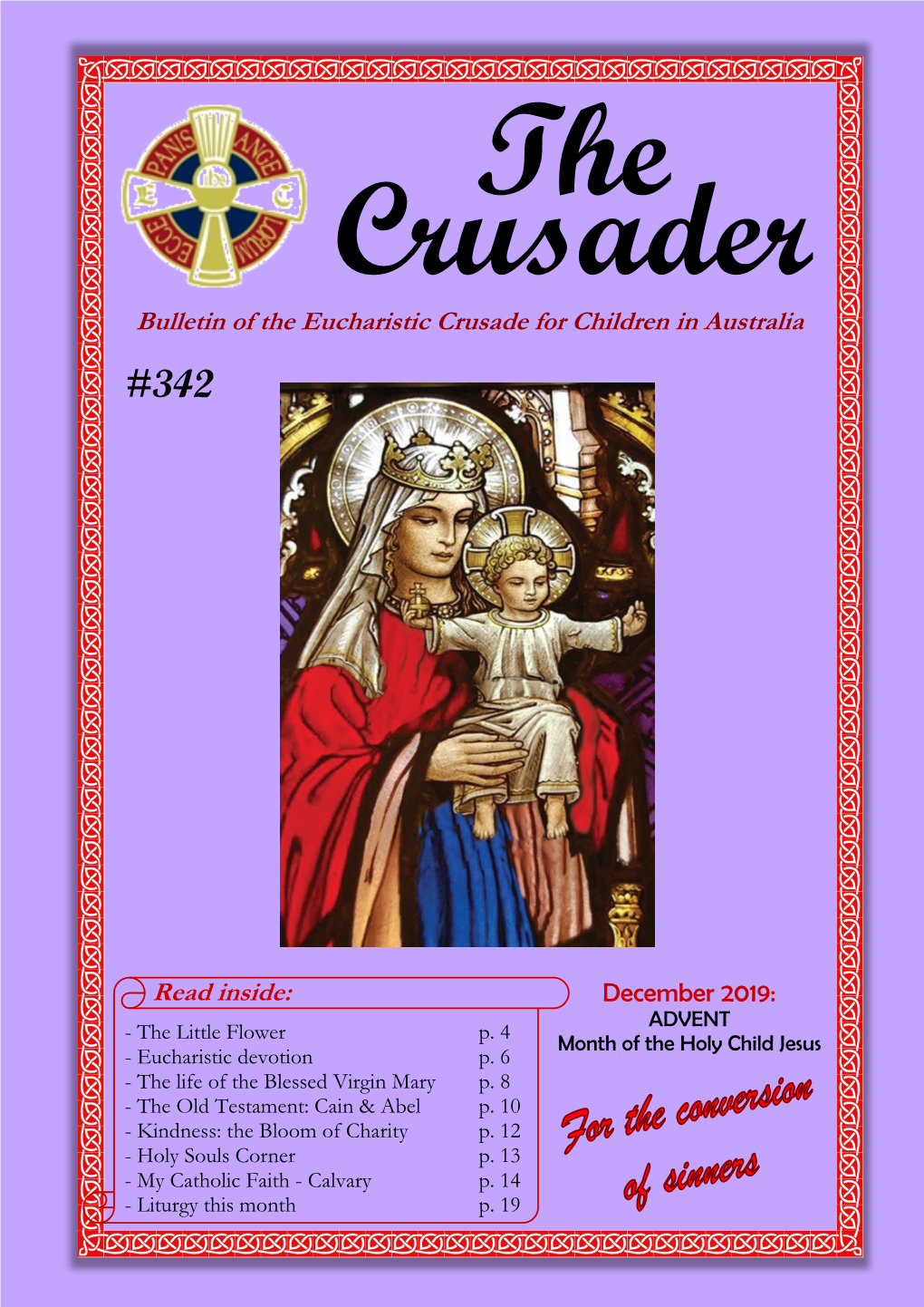 The Crusader Bulletin of the Eucharistic Crusade for Children in Australia #342