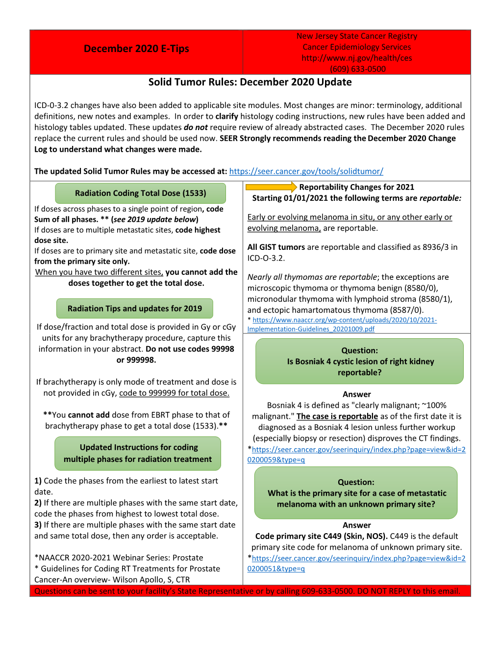 December 2020 E-Tips Solid Tumor Rules