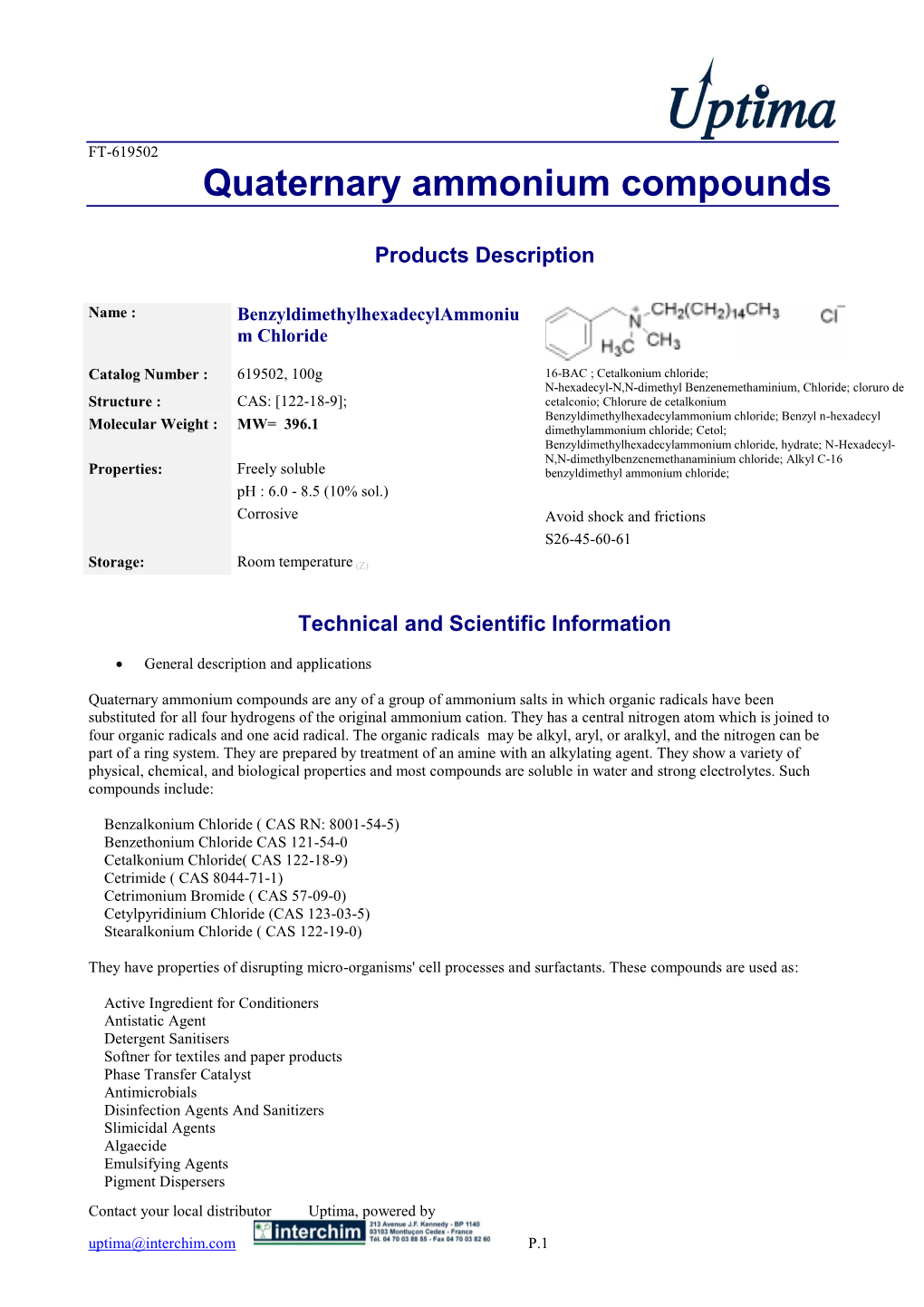 Quaternary Ammonium Compounds