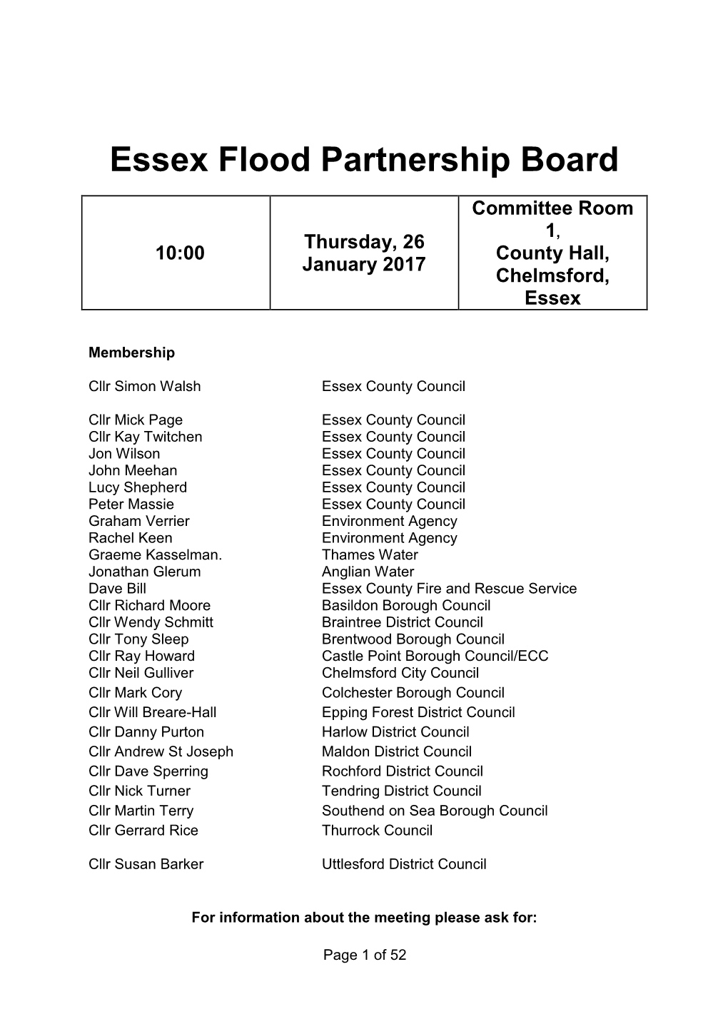 Essex Flood Partnership Board