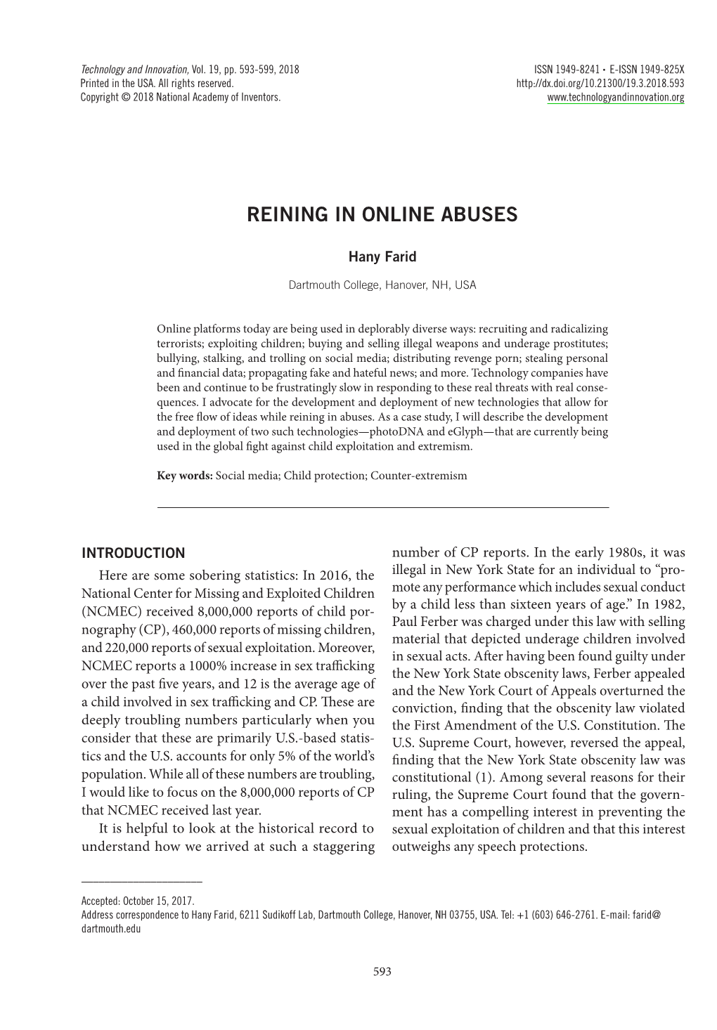 Reining in Online Abuses