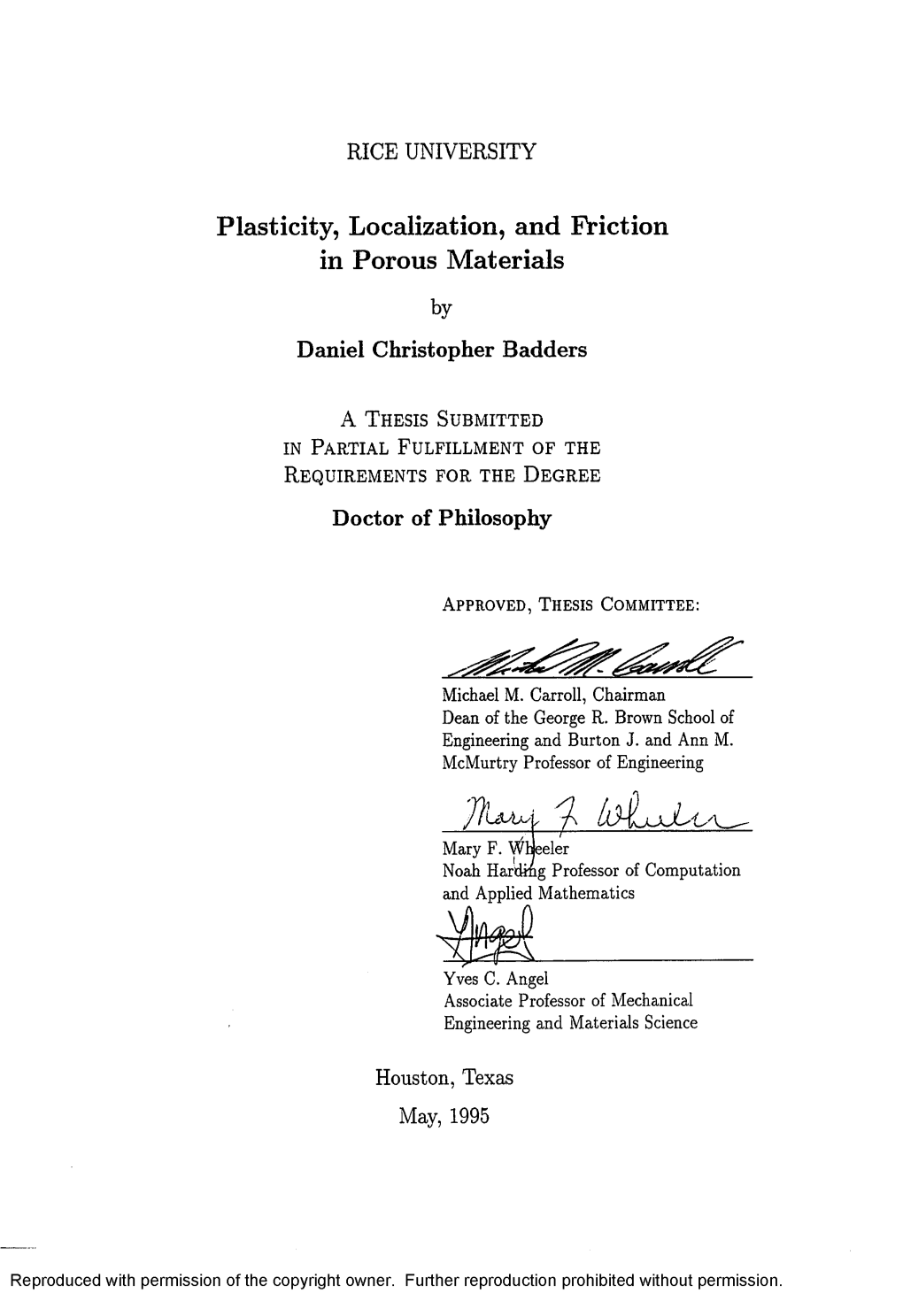 Plasticity, Localization, and Friction in Porous Materials