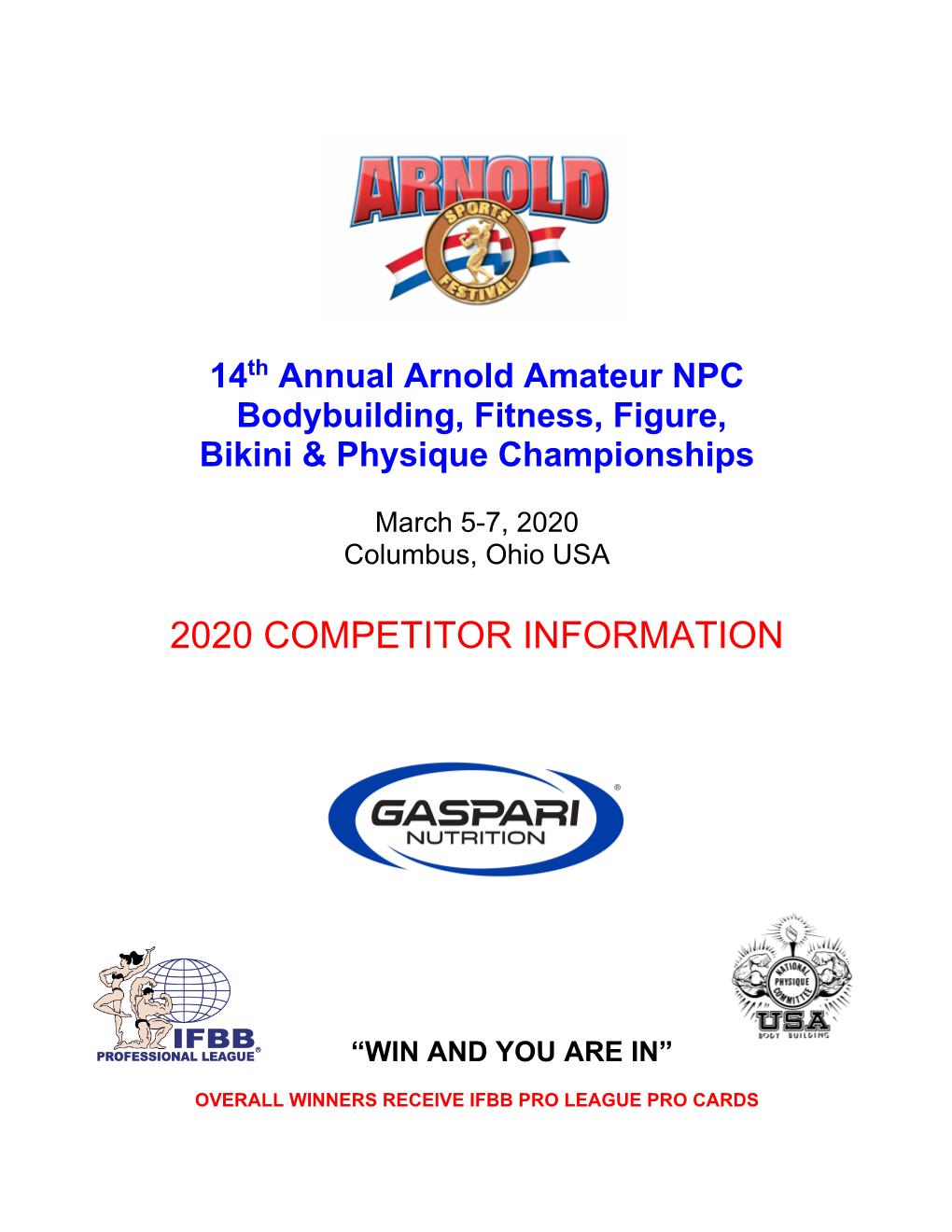 2020 Competitor Information