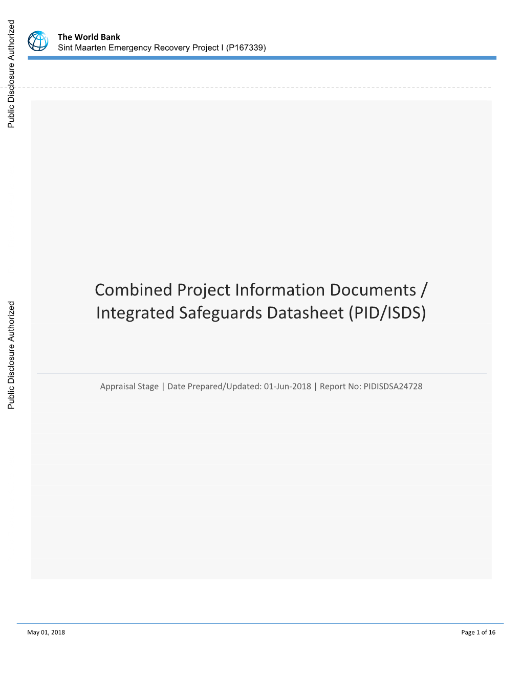 Project Information Document-Integrated Safeguards