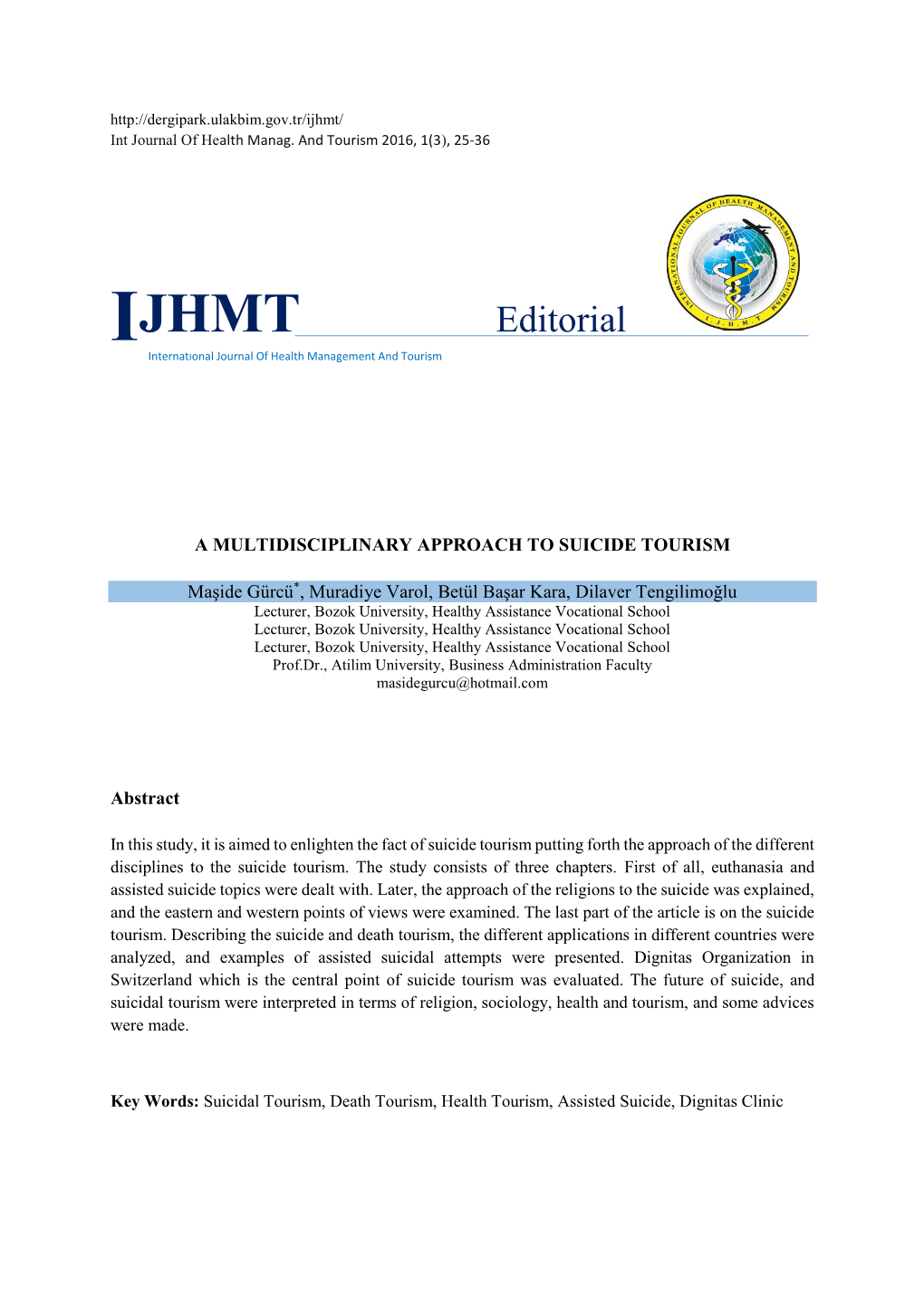 Ijhmt/ Int Journal of Health Manag
