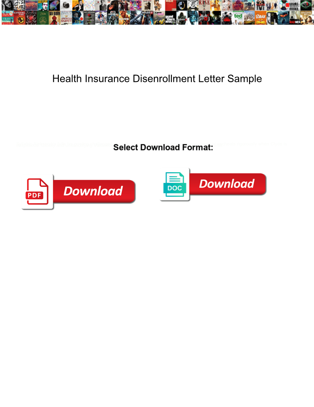 Health Insurance Disenrollment Letter Sample