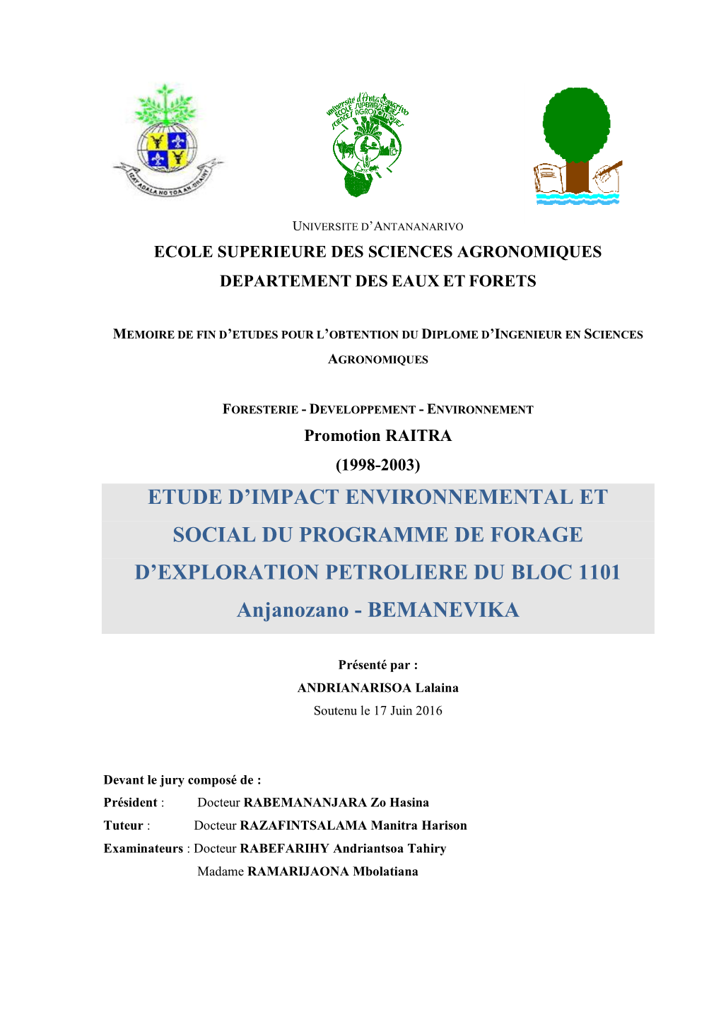 Etude D'impact Environnemental Et Social