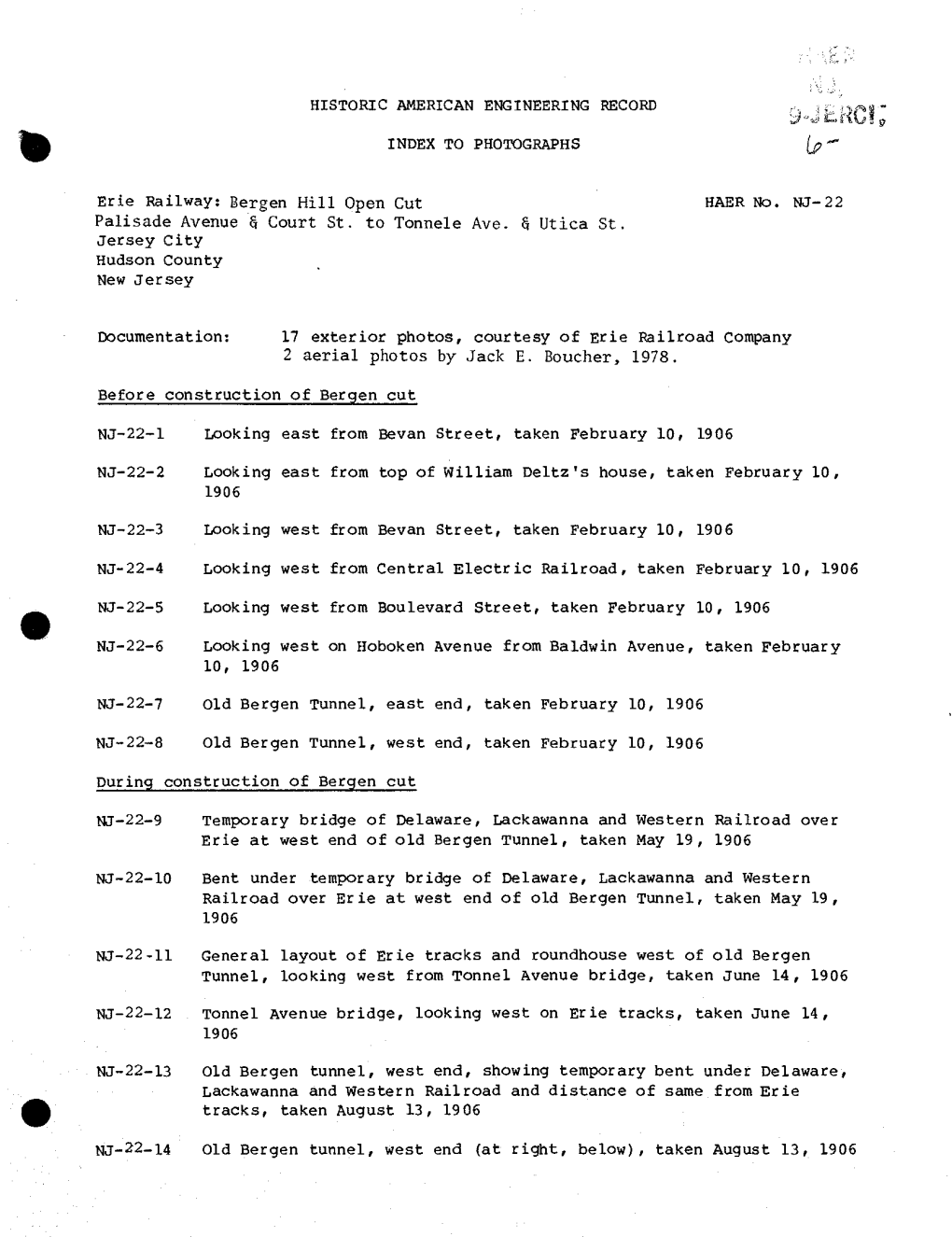 Historic American Engineering Record Index