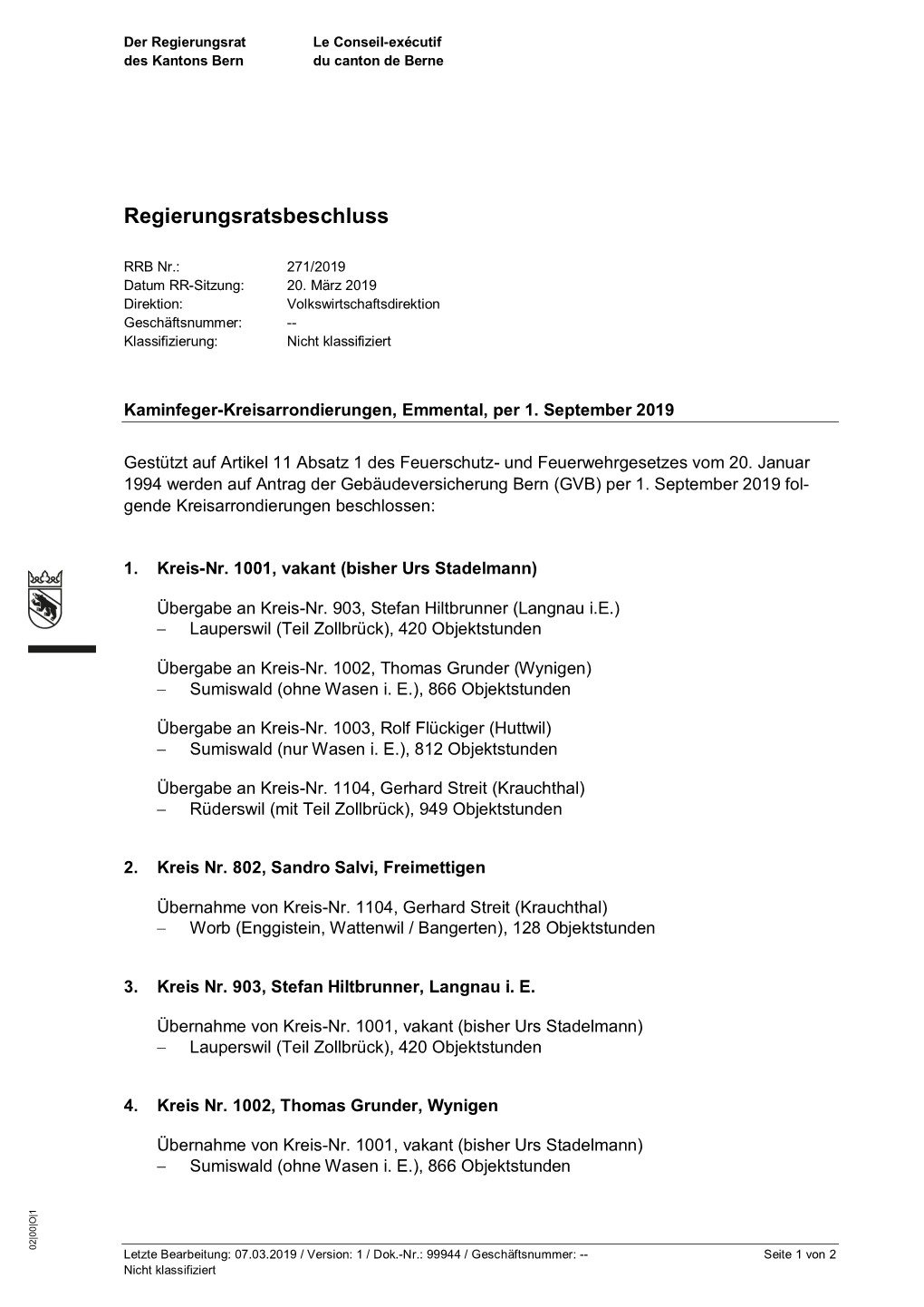 Regierungsratsbeschluss