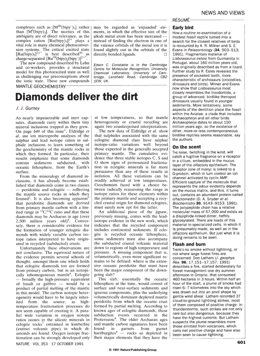 Diamonds Deliver the Dirt Dinosaurs Usually Found in Younger Sediments