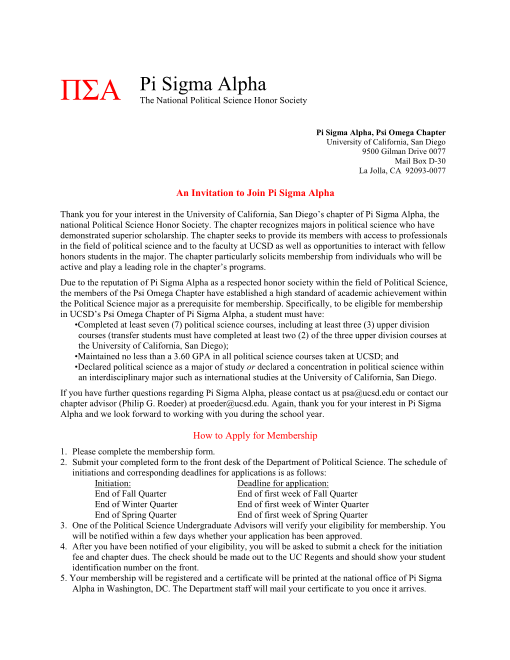 ΠΣΑ Pi Sigma Alpha