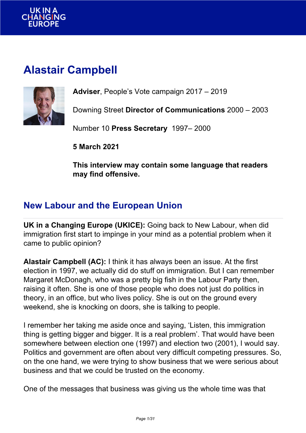 Alastair Campbell