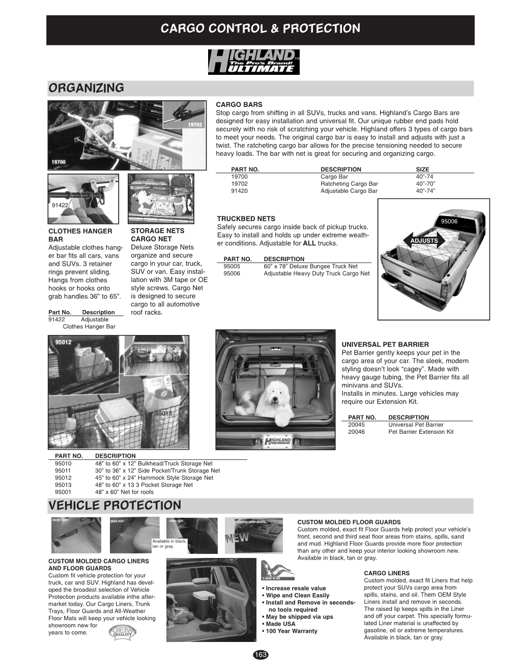 Cargo Control & Protection Organizing Vehicle